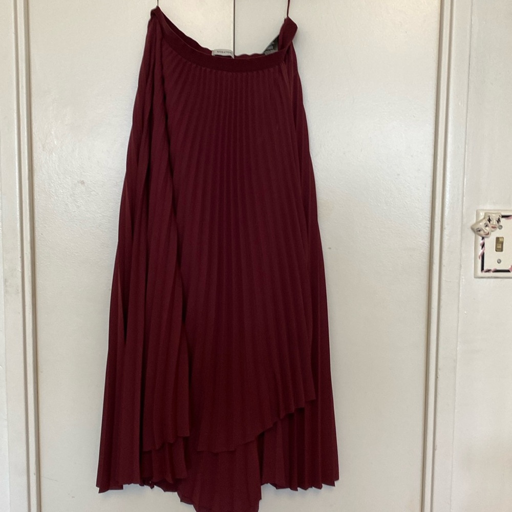 Babaton Spiced Burgundy Ladder skirt
